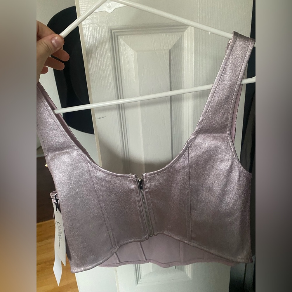 Metallic crop bustier - Picture 2 of 3